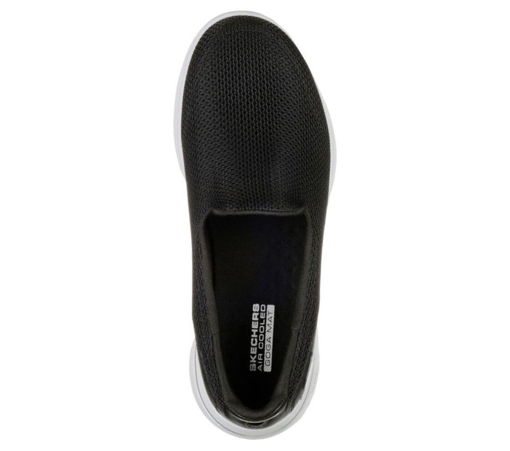 Skechers GOwalk 5 Women's Walking Shoes Black White | HLAG19243