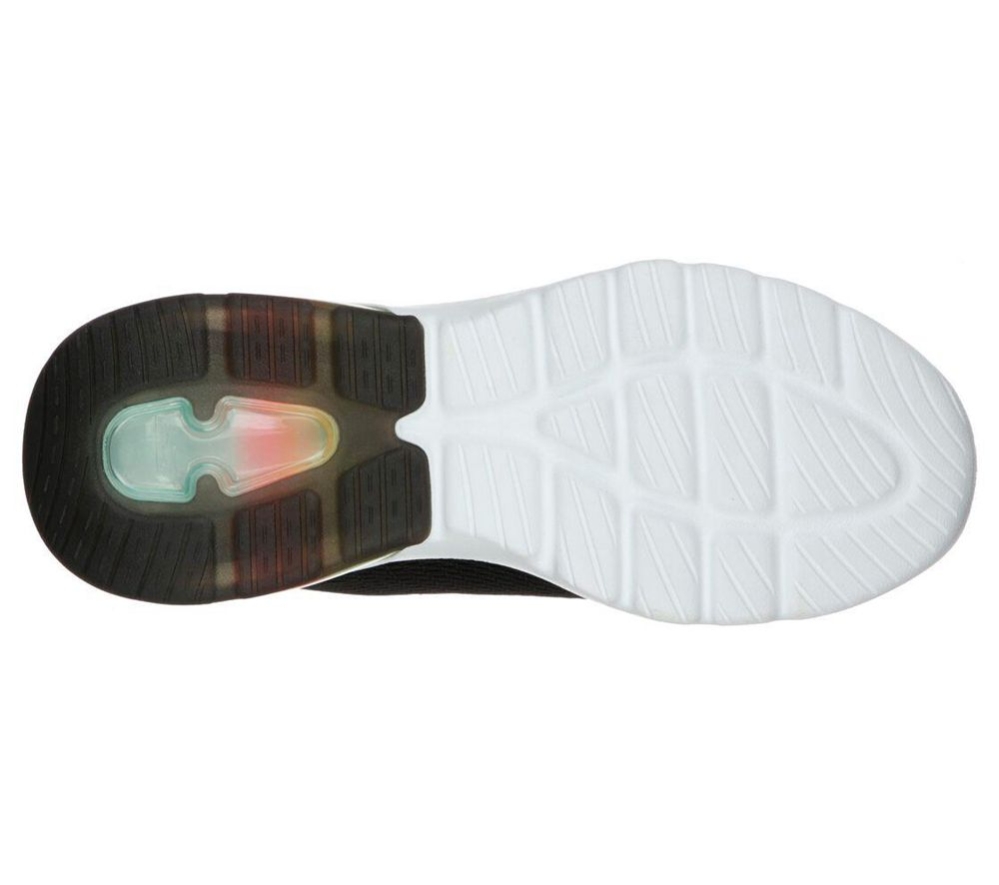 Skechers GOwalk Air - Whirl Women's Walking Shoes Black White | IXSK71452