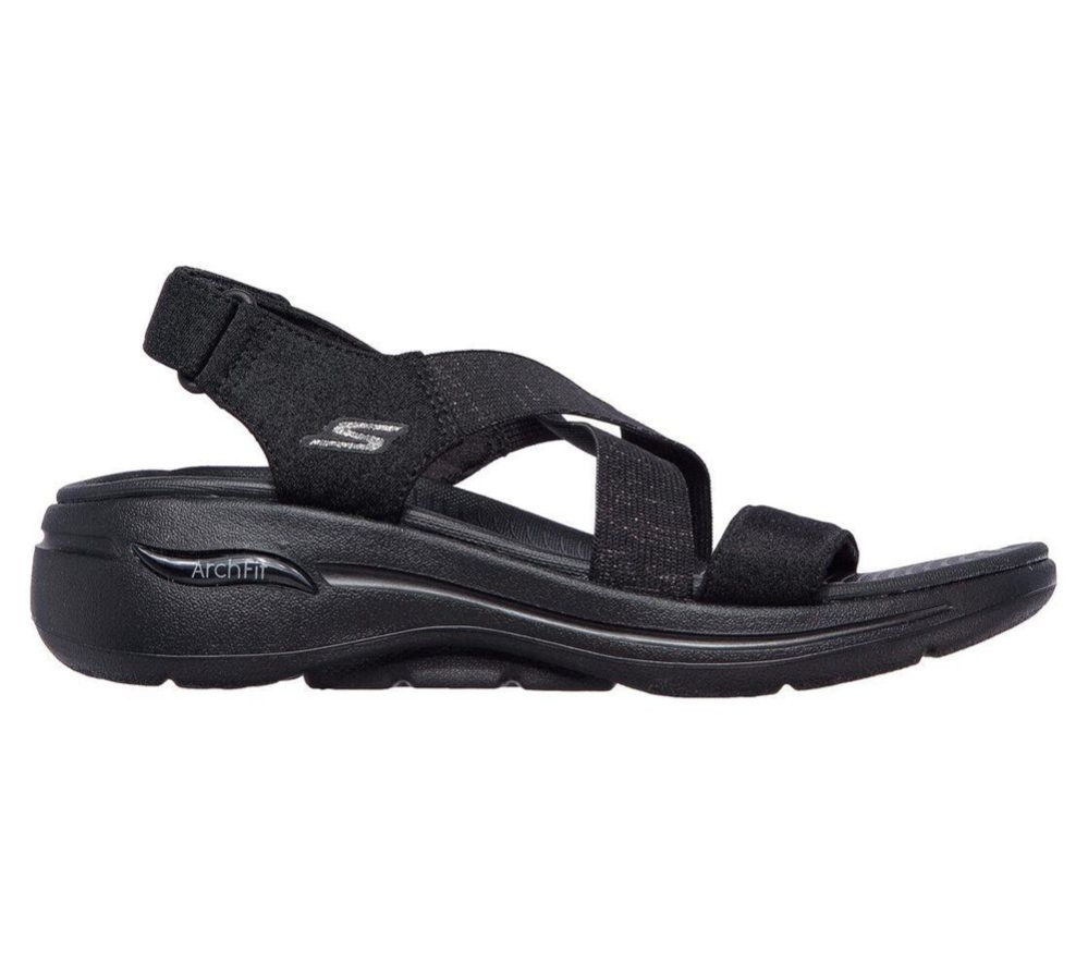 Skechers GOwalk Arch Fit - Astonish Women's Sandals Black | HNRC27134