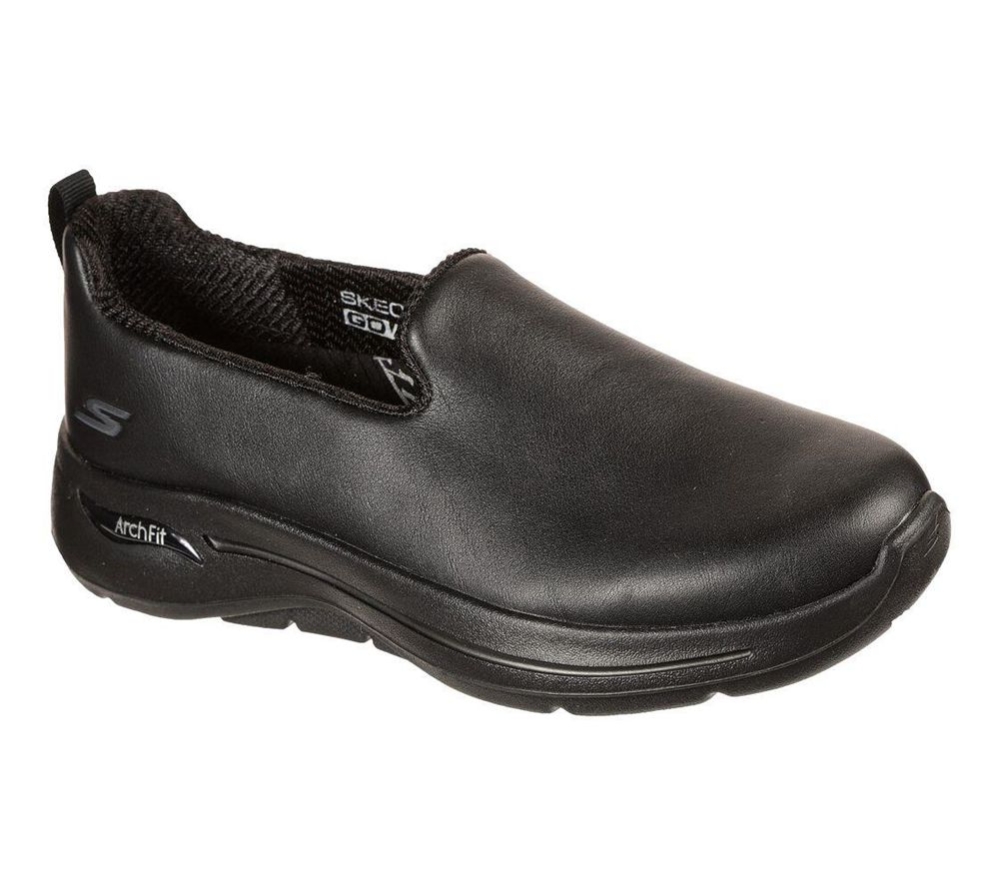 Skechers GOwalk Arch Fit - Classic Outlook Women\'s Walking Shoes Black | GQYP89023