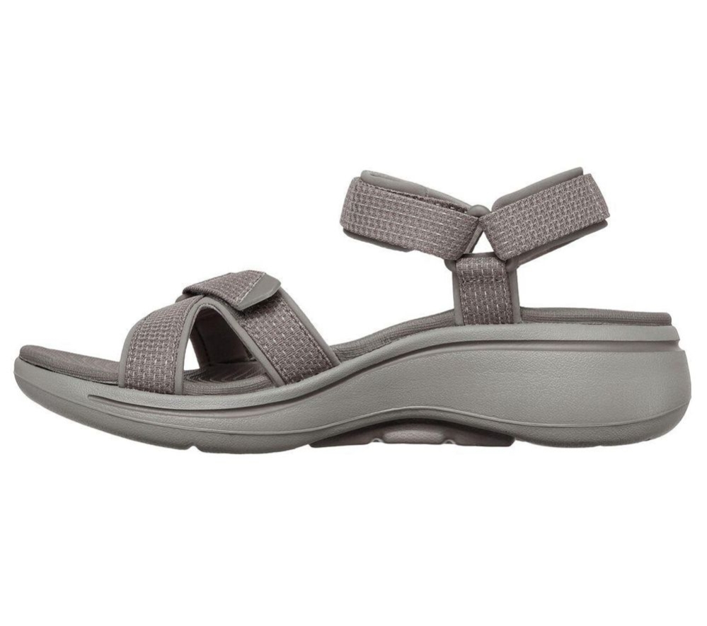 Skechers GOwalk Arch Fit - Cruise Around Women's Sandals Grey | ECFT59231
