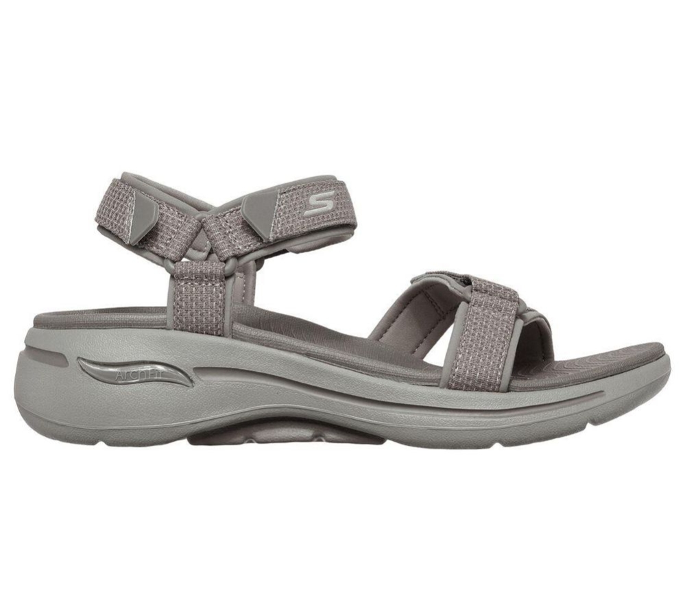Skechers GOwalk Arch Fit - Cruise Around Women's Sandals Grey | ECFT59231