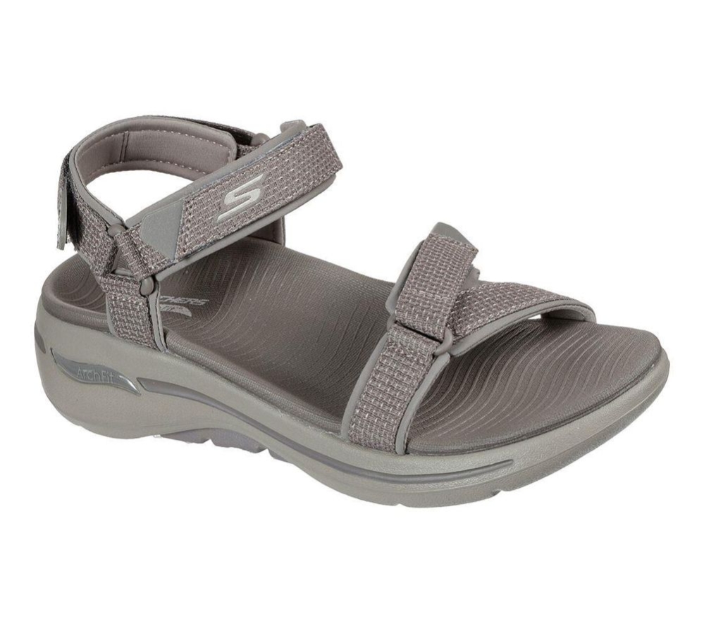 Skechers GOwalk Arch Fit - Cruise Around Women\'s Sandals Grey | ECFT59231
