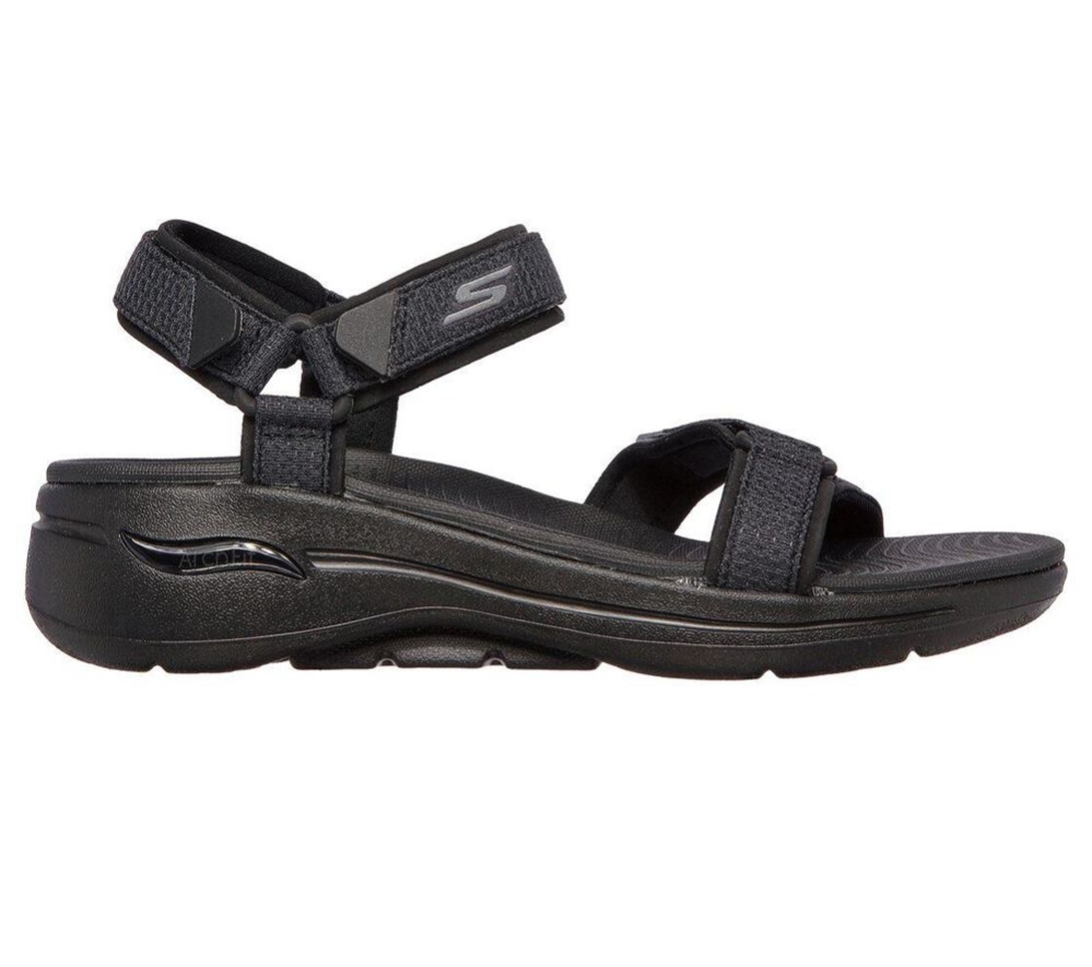 Skechers GOwalk Arch Fit - Cruise Around Women's Sandals Black | URKQ67931