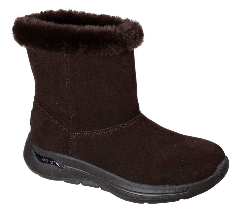 Skechers GOwalk Arch Fit - Embrace Women\'s Winter Boots Brown | CDTY06854