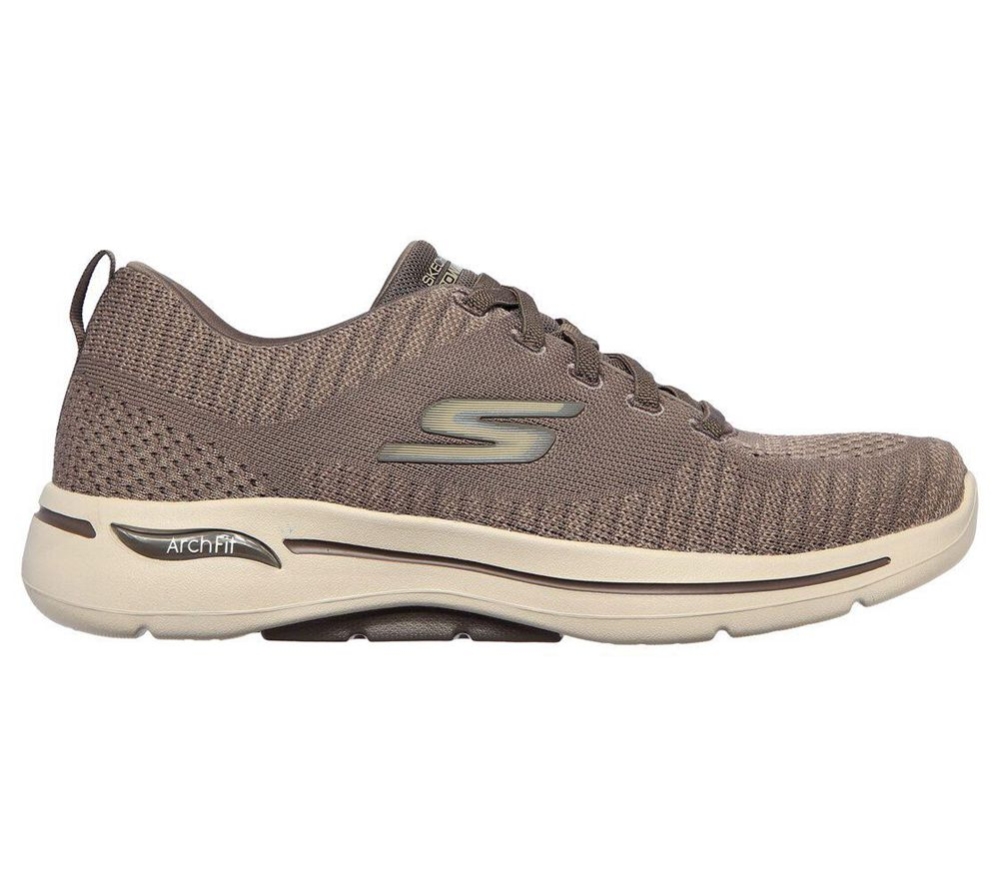 Skechers GOwalk Arch Fit - Grand Select Men's Walking Shoes Grey | HQIG51029
