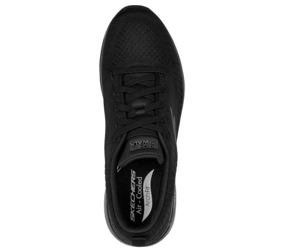 Skechers GOwalk Arch Fit - Grand Select Men's Walking Shoes Black | NZAR38279