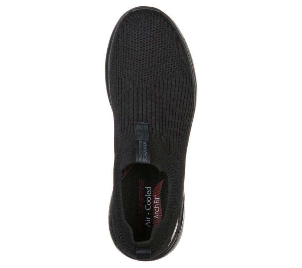 Skechers GOwalk Arch Fit - Iconic Men's Walking Shoes Black | GNOU46980