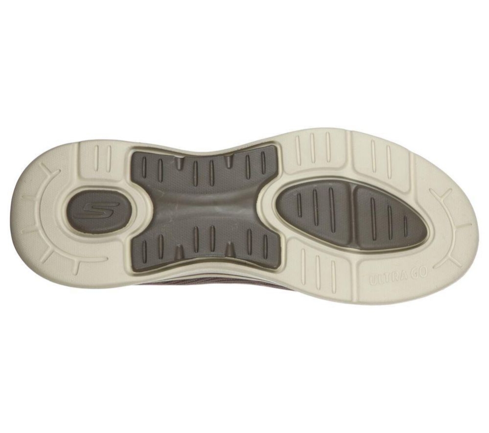 Skechers GOwalk Arch Fit - Iconic Men's Walking Shoes Grey Brown | KUBH96327