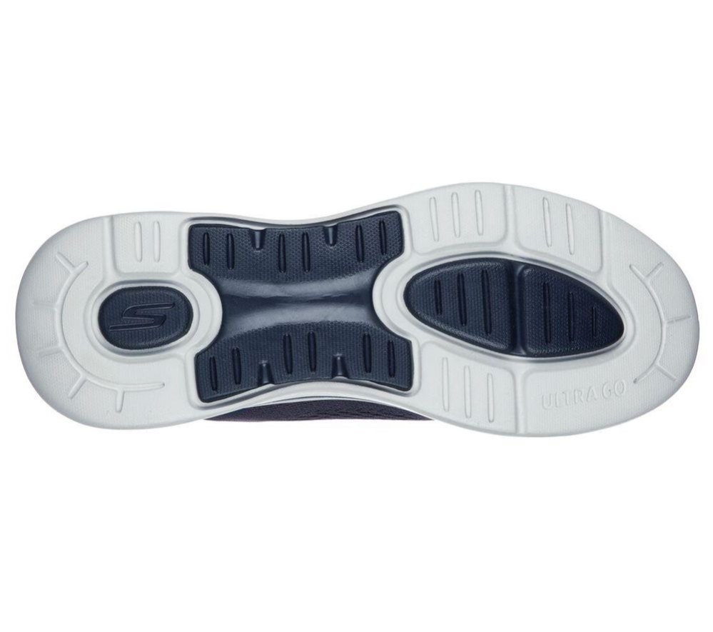 Skechers GOwalk Arch Fit - Idyllic Men's Walking Shoes Navy Gold | UVCS84963