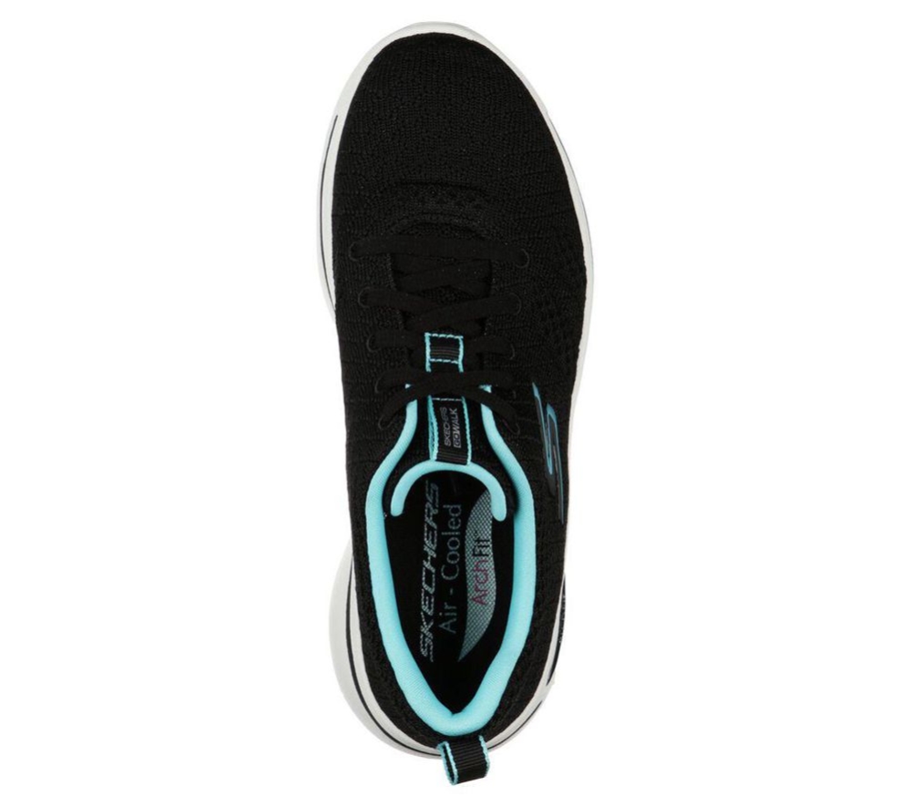 Skechers GOwalk Arch Fit - Unify Women's Walking Shoes Black Turquoise | NEAX51342