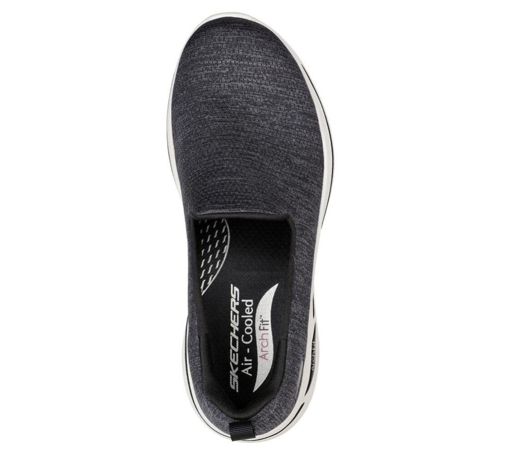 Skechers GOwalk Arch Fit - Unlimited Time Women's Walking Shoes Grey White | VNTW97850