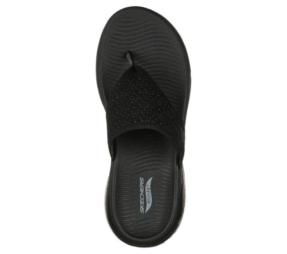 Skechers GOwalk Arch Fit - Weekender Women's Flip Flops Black | UNMW59840