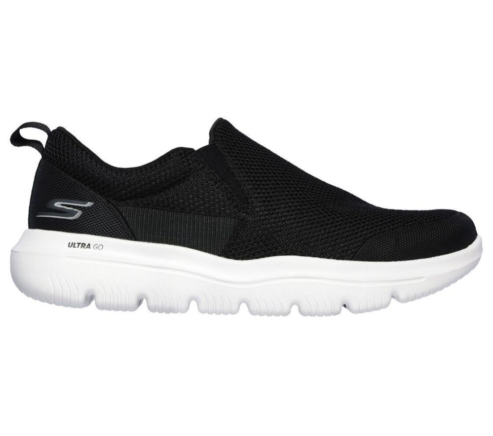 Skechers GOwalk Evolution Ultra - Impeccable Men's Walking Shoes Black White | AXGM83279