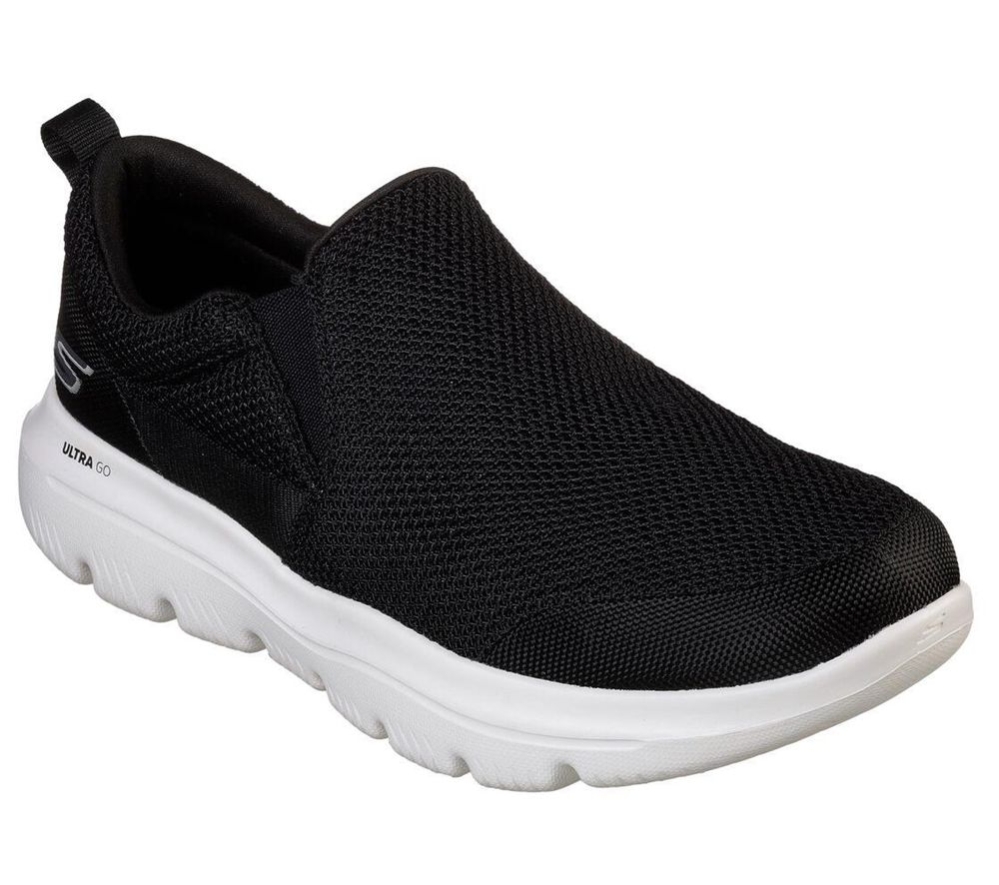 Skechers GOwalk Evolution Ultra - Impeccable Men\'s Walking Shoes Black White | AXGM83279