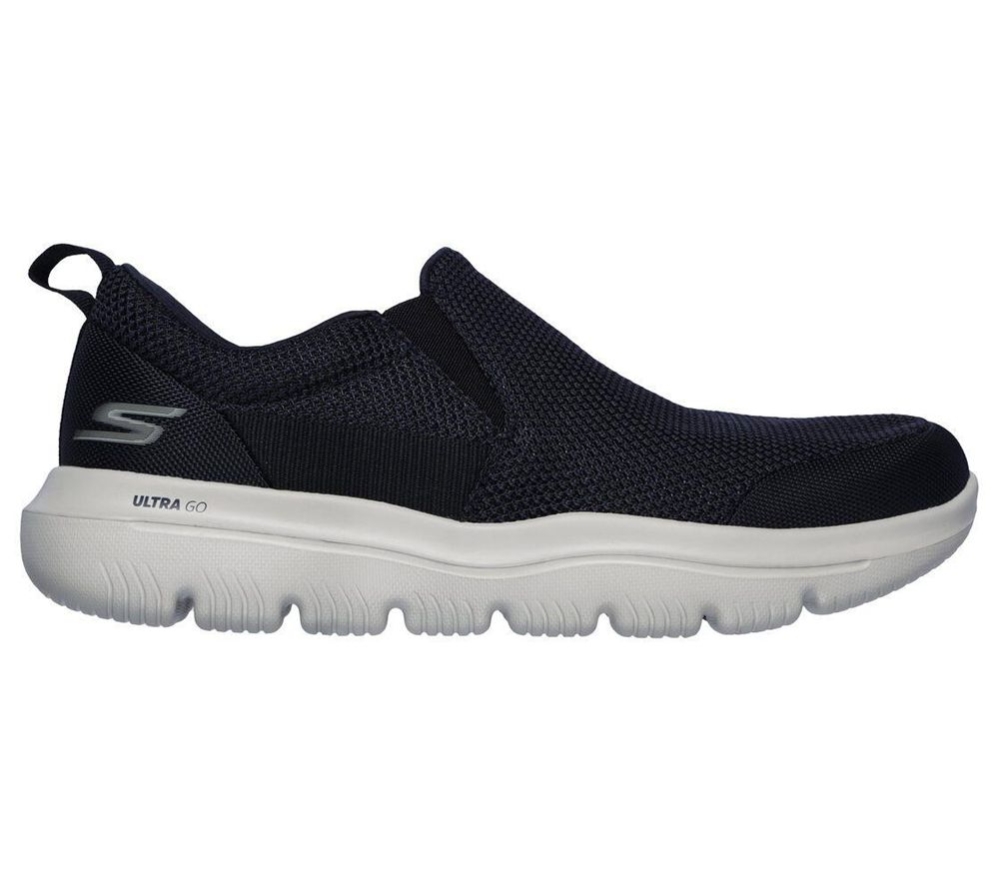 Skechers GOwalk Evolution Ultra - Impeccable Men's Walking Shoes Navy Grey | ZJBX90457