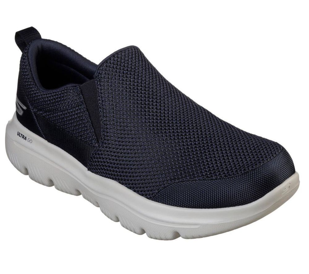 Skechers GOwalk Evolution Ultra - Impeccable Men\'s Walking Shoes Navy Grey | ZJBX90457