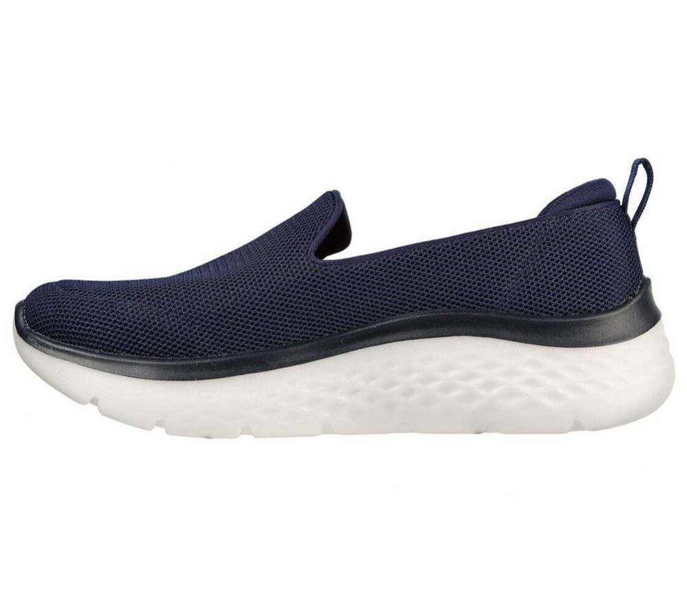 Skechers GOwalk Hyper Burst - Extreme Outlook Women's Walking Shoes Navy White | JUDX78054