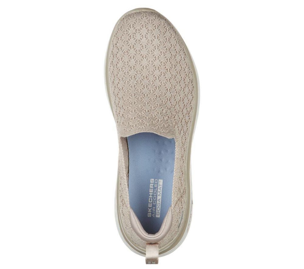 Skechers GOwalk Hyper Burst - Glimmer Hope Women's Walking Shoes Grey | GYBA95713