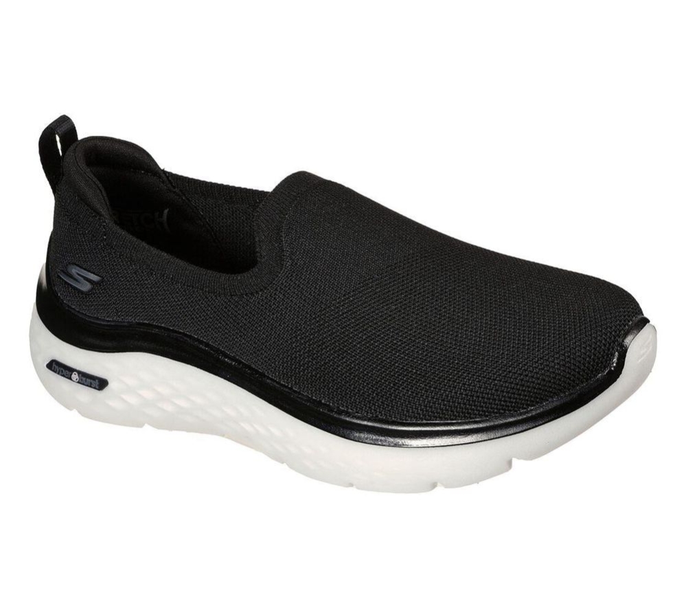 Skechers GOwalk Hyper Burst - Grand Smile Women\'s Walking Shoes Black White | AZTL34701