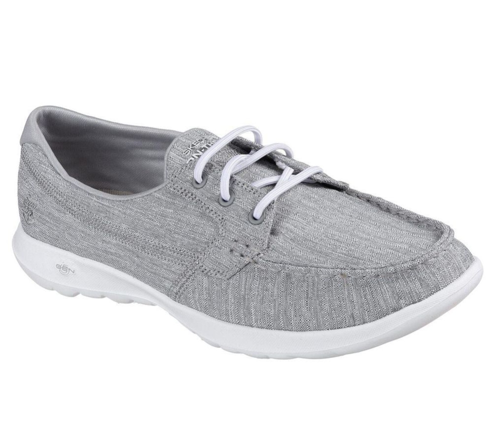 Skechers GOwalk Lite - Isla Women\'s Boat Shoes Grey | UHFO13650