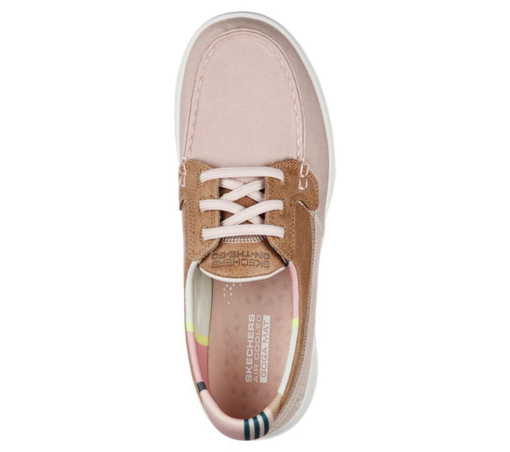 Skechers GOwalk Lite - Playa Vista Women's Boat Shoes Pink Brown | PAKZ54817