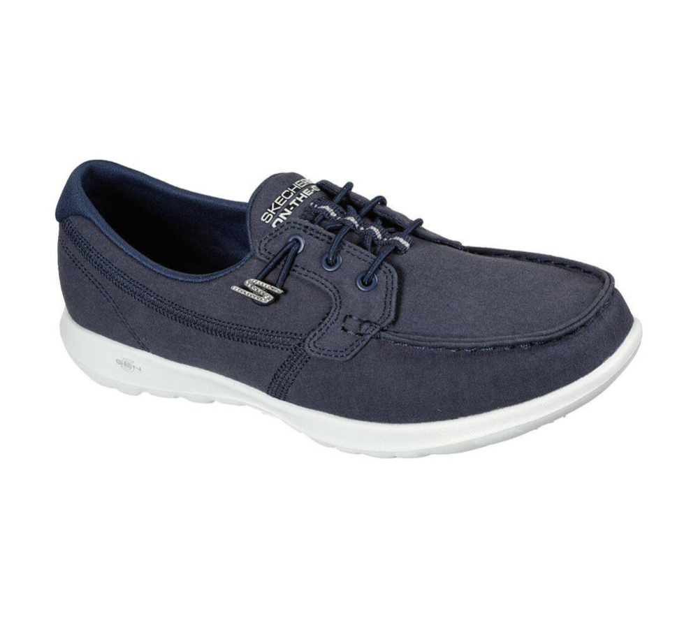 Skechers GOwalk Lite - Upbeat Women\'s Boat Shoes Navy | XKHL14672