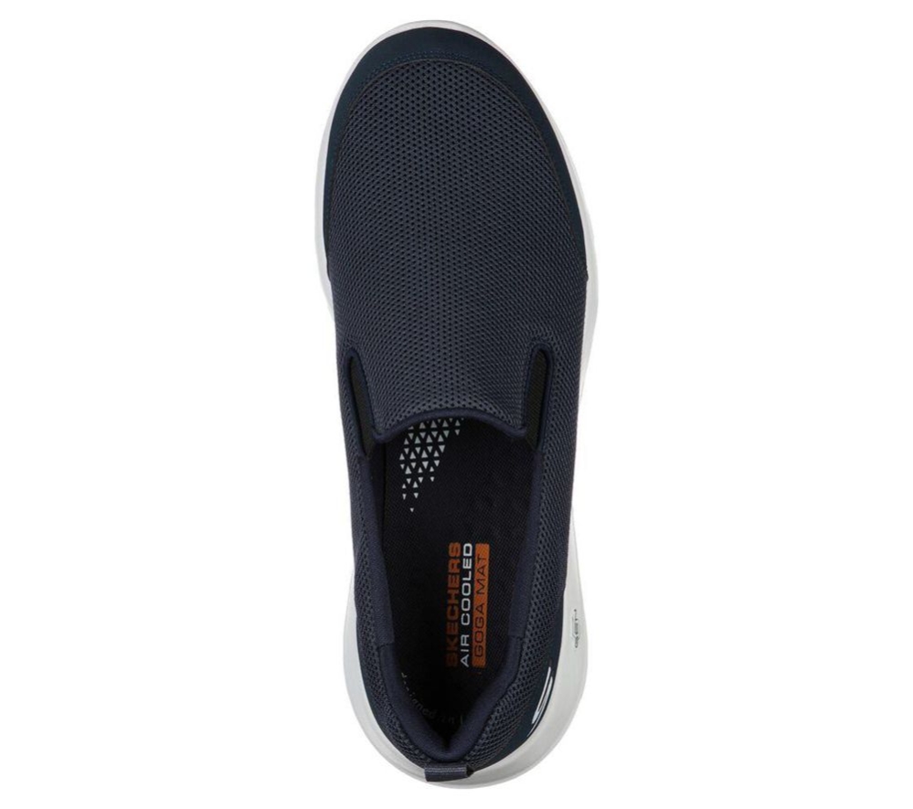 Skechers GOwalk Max - Clinched Men's Walking Shoes Navy | HCXD95602