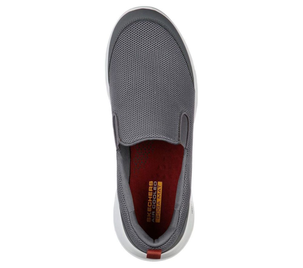 Skechers GOwalk Max - Clinched Men's Walking Shoes Grey Burgundy | IYAB42071