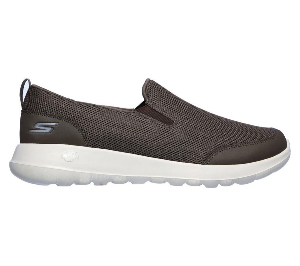 Skechers GOwalk Max - Clinched Men's Walking Shoes Brown | RUFO02519