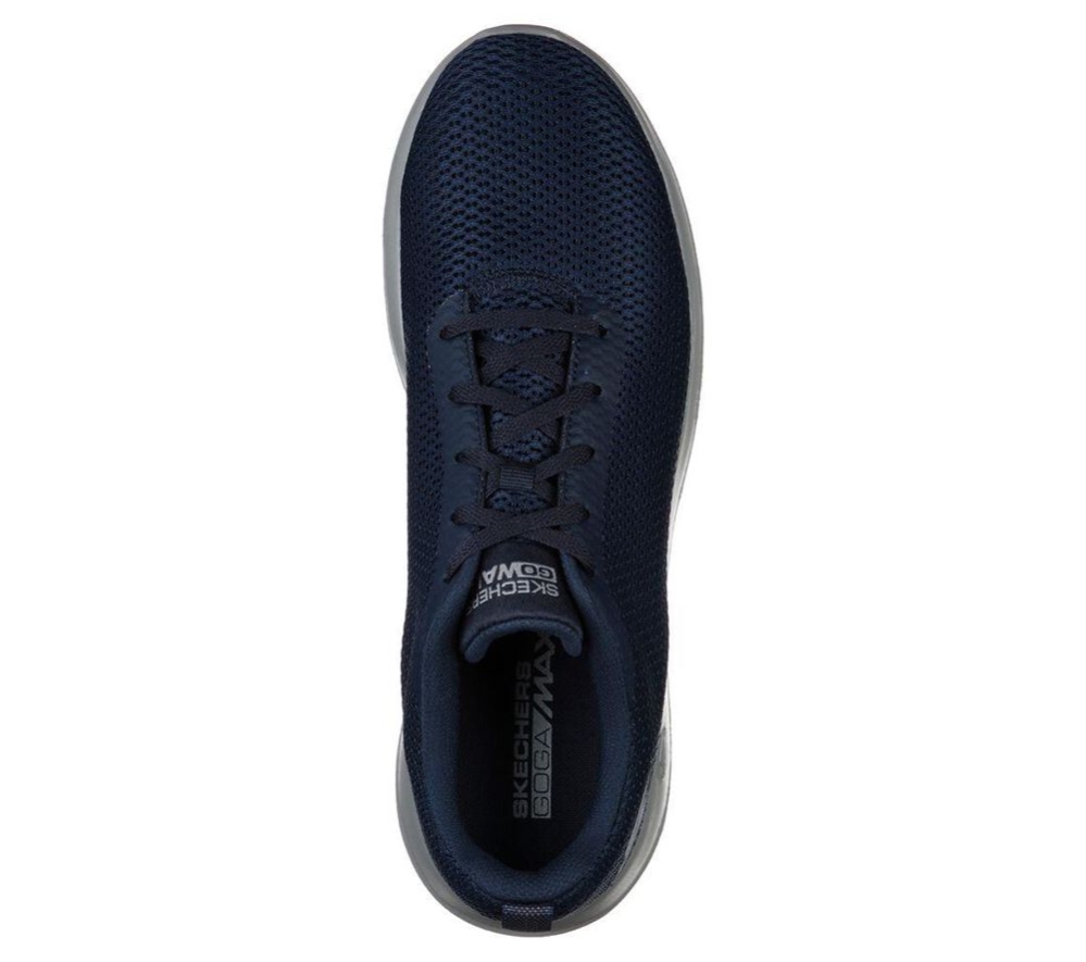 Skechers GOwalk Max - Effort Men's Walking Shoes Navy Grey | NDUI67234