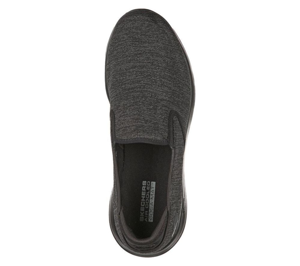 Skechers GOwalk Max - Meadows Men's Walking Shoes Black Grey | PROD23574