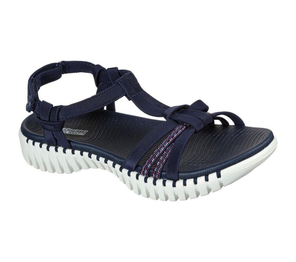 Skechers GOwalk Smart - Good Lookin Women\'s Sandals Navy | DHXK40713