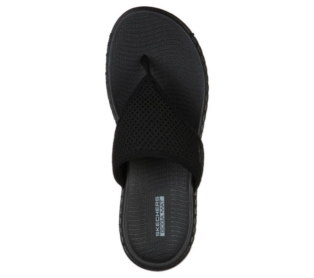Skechers GOwalk Smart - Riviera Women's Flip Flops Black | QICT31045
