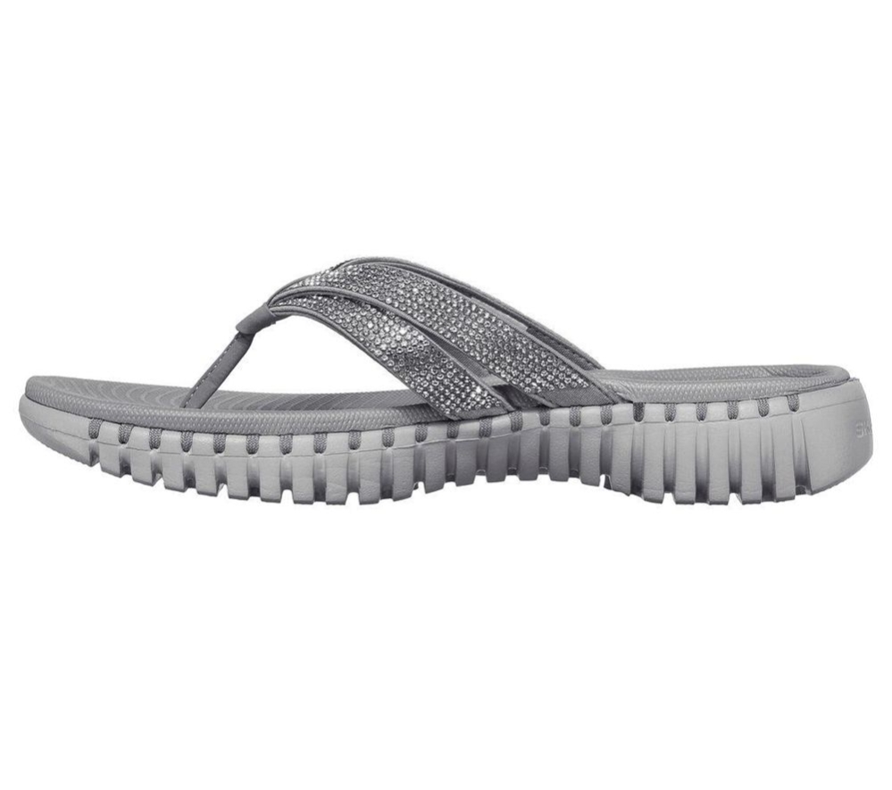 Skechers GOwalk Smart - Shimmer Women's Flip Flops Grey | GWFK96240