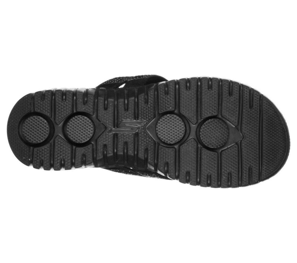 Skechers GOwalk Smart - Shimmer Women's Flip Flops Black | MXLO93476