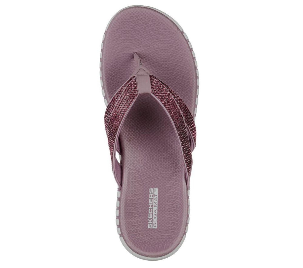 Skechers GOwalk Smart - Shimmer Women's Flip Flops Purple | PZMY24810