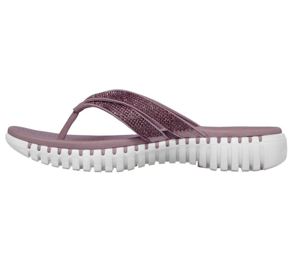 Skechers GOwalk Smart - Shimmer Women's Flip Flops Purple | PZMY24810