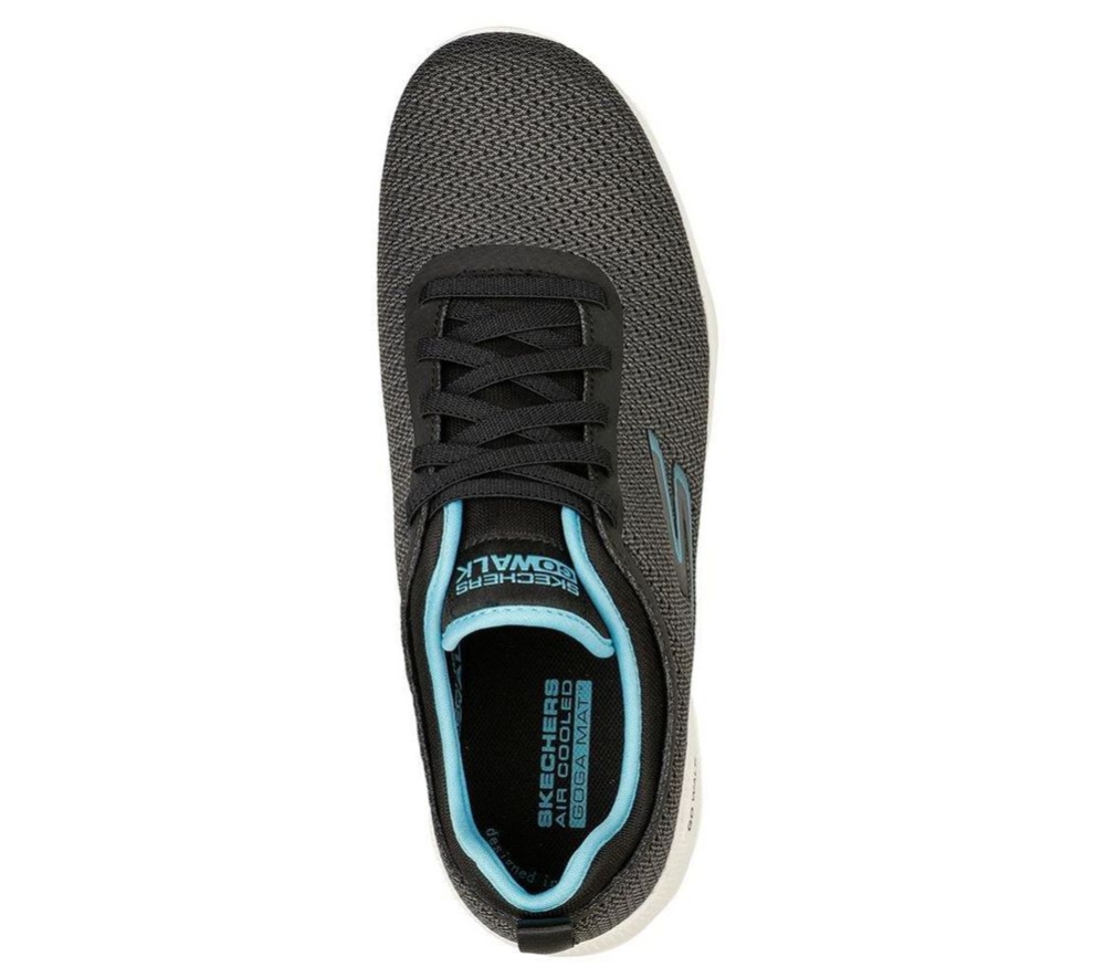 Skechers GOwalk Stability - Coco Jazz Women's Walking Shoes Black Turquoise | ZGXL43728