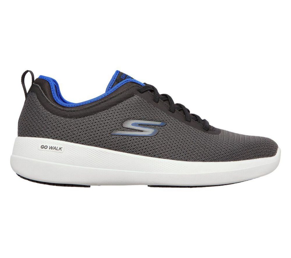 Skechers GOwalk Stability - Progress Men's Walking Shoes Black Blue Grey | VXYW97384