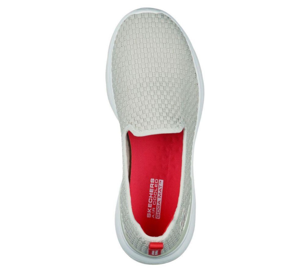 Skechers GOwalk Stretch Fit - Wicker Sunset Women's Walking Shoes Beige Red | PUXN34057