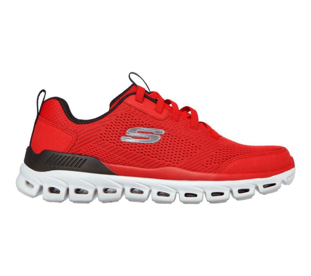 Skechers Glide-Step Men's Walking Shoes Red Black | CEIW06759