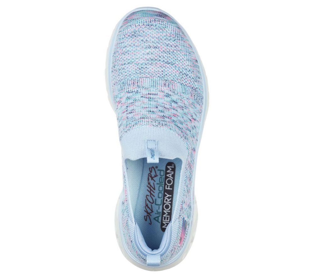 Skechers Glide-Step Sport - Lively Glow Women's Walking Shoes Blue Multicolor | MIFZ89016