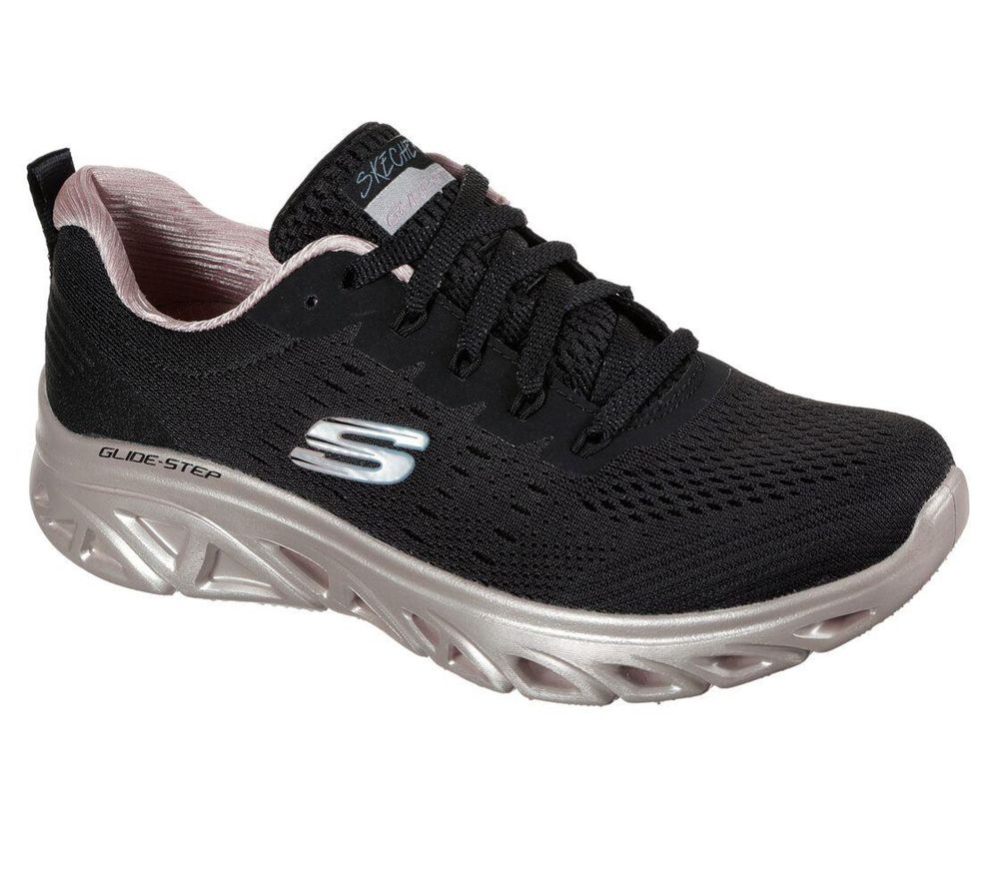 Skechers Glide-Step Sport - Lovevery Women\'s Walking Shoes Black Rose Gold | TPNI45309