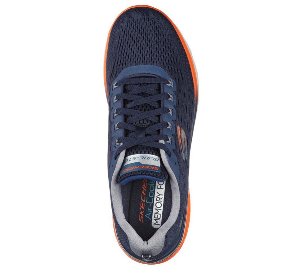 Skechers Glide-Step Sport - New Appeal Men's Training Shoes Navy Orange | DRPY86145