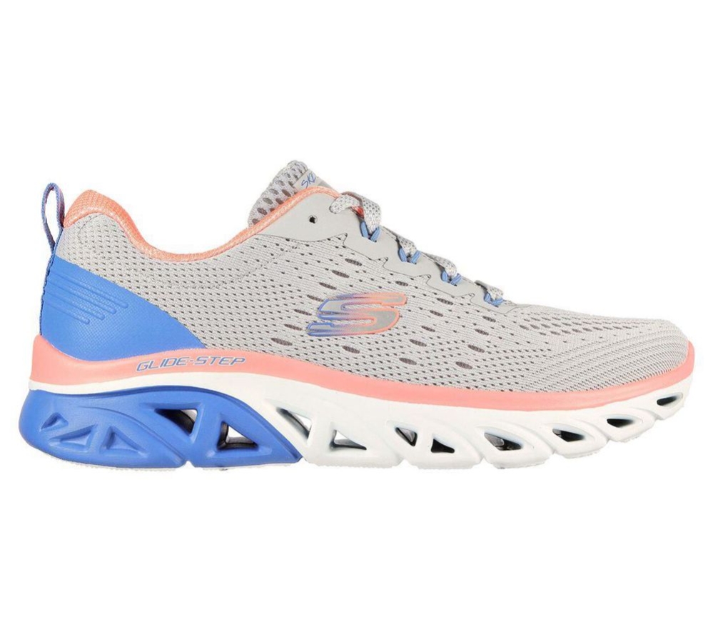 Skechers Glide-Step Sport - New Appeal Women's Walking Shoes Grey Pink Blue | QJWU31275