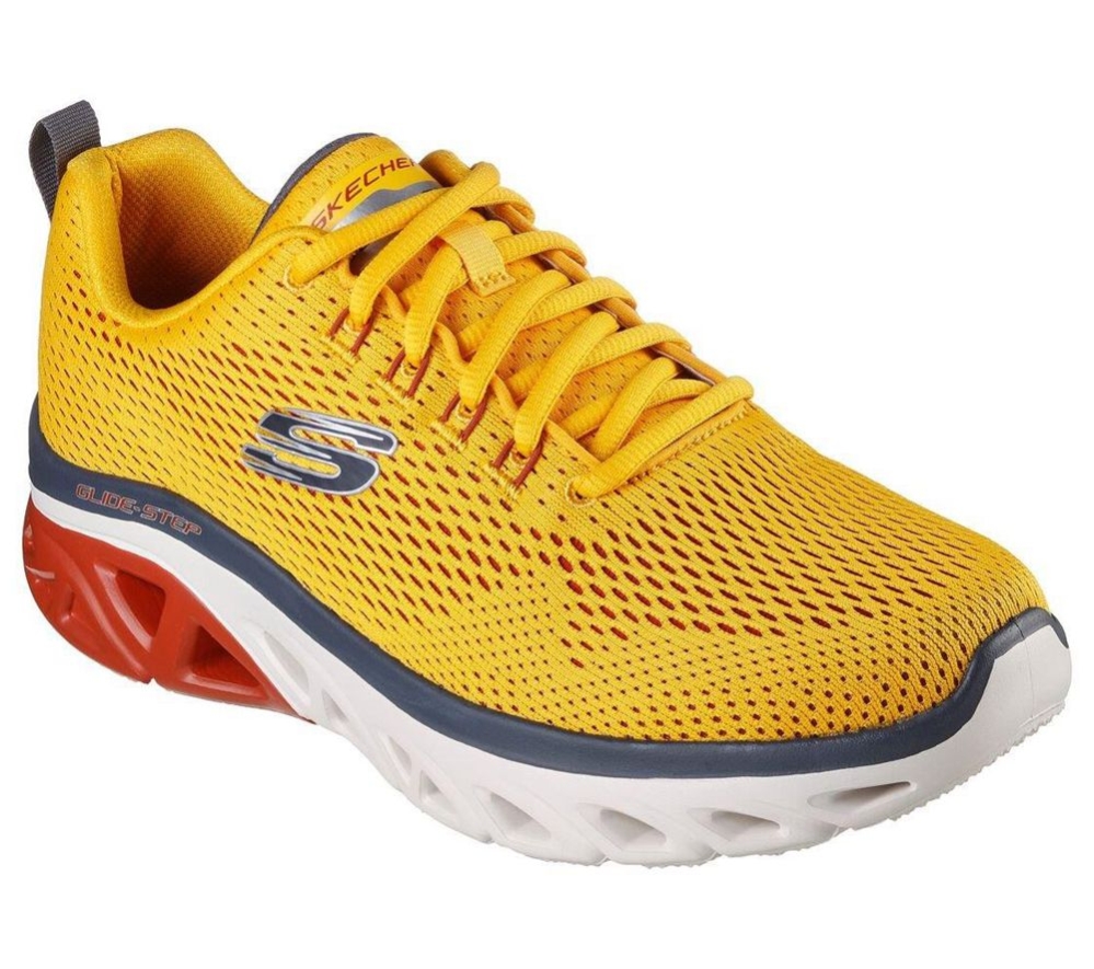 Skechers Glide-Step Sport - Wave Heat Men\'s Training Shoes Yellow | YMQF71362