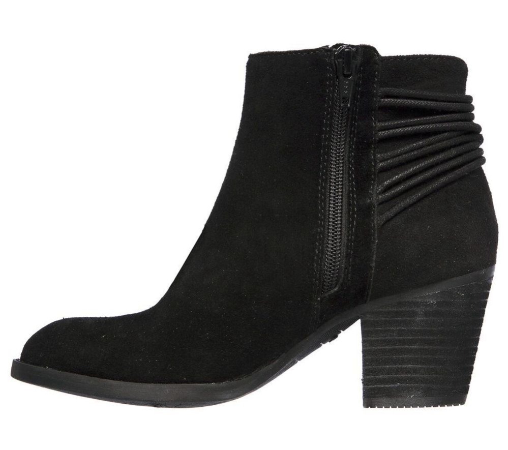 Skechers Homestead - Wrapped Out Women's Ankle Boots Black | QGKU16385