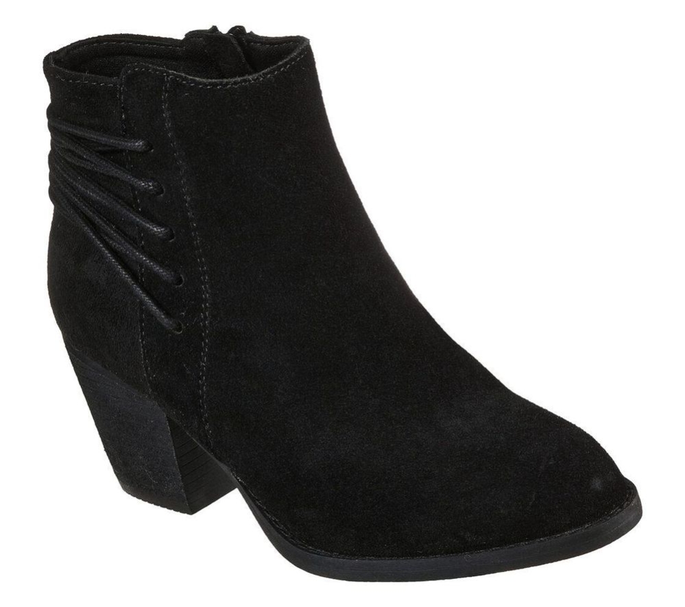 Skechers Homestead - Wrapped Out Women\'s Ankle Boots Black | QGKU16385