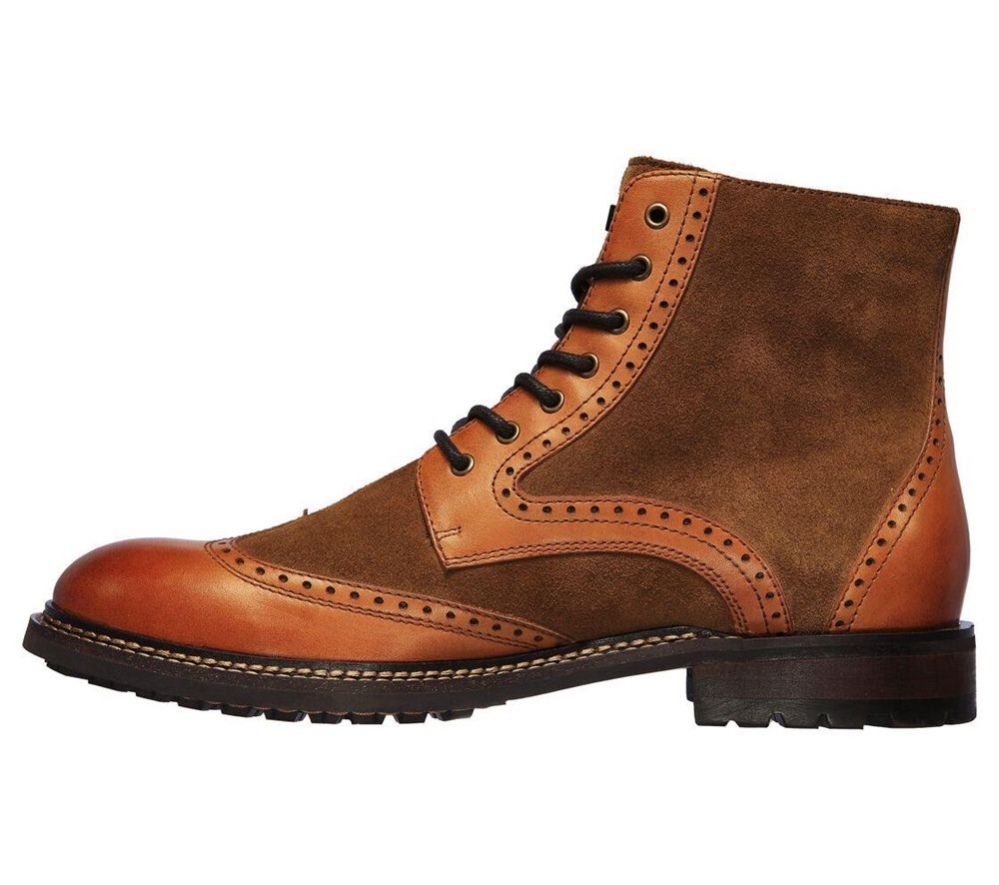 Skechers Ithaca - Beaufort Men's Ankle Boots Brown | OAXK17932